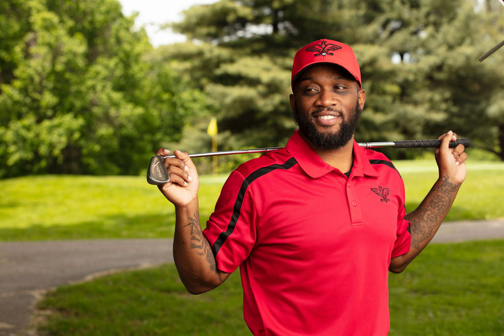 Performance Eagle Colorblock Stripe Polo
