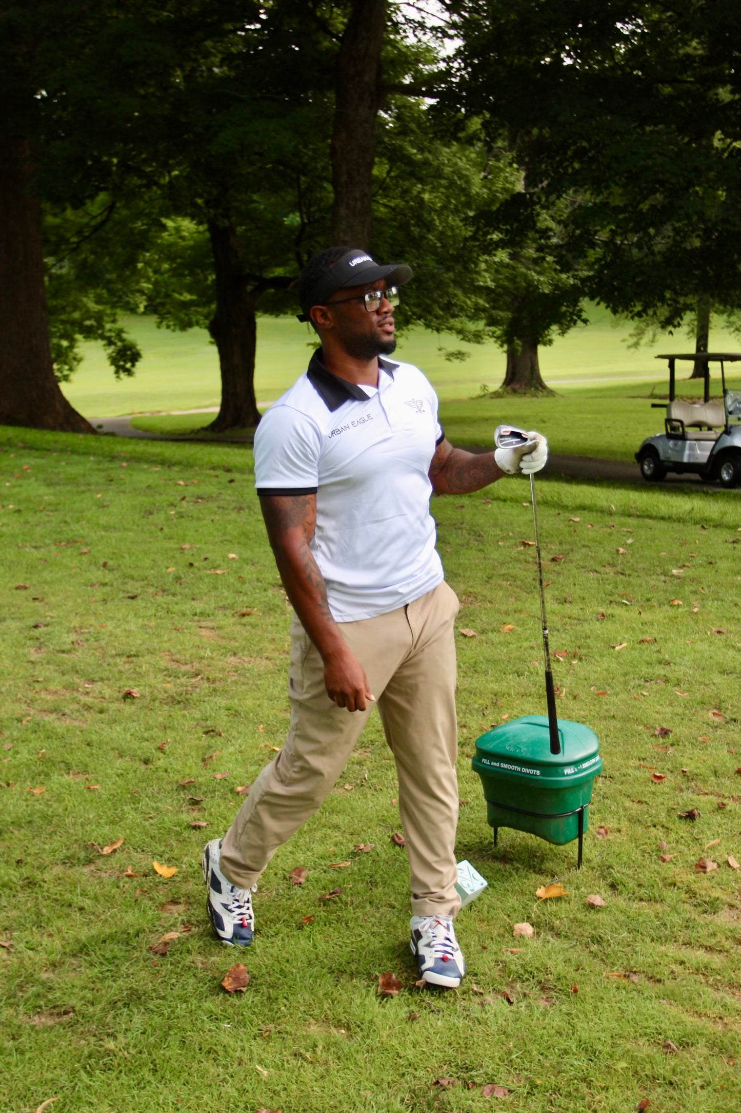Black Tipped White Short Sleeve Polo Shirt